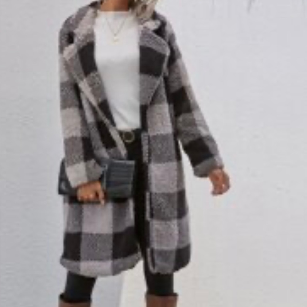 Long winter Sherpa jacket